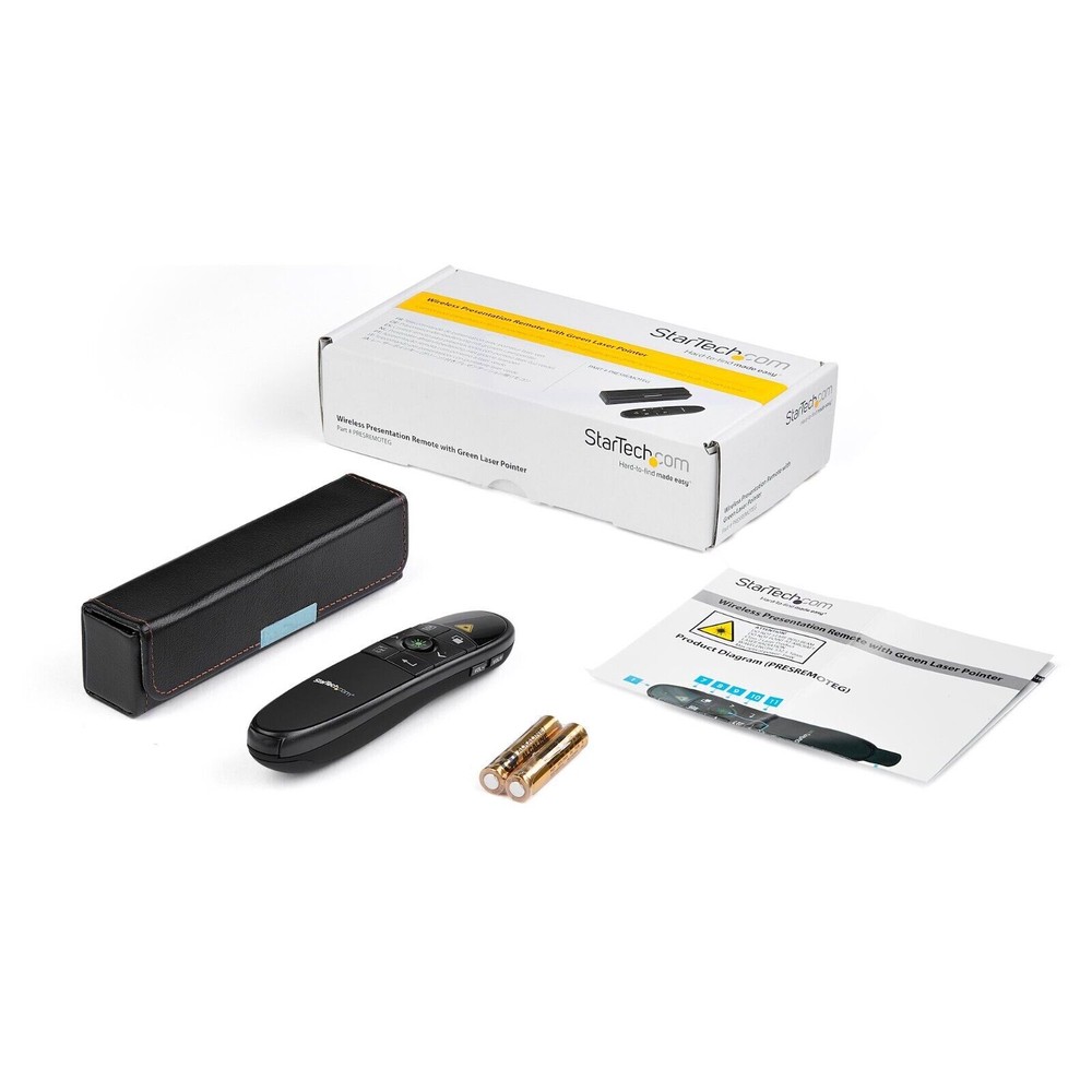 StarTech PRESREMOTEG Wireless Presentation Pointer Remote Green Laser Clicker