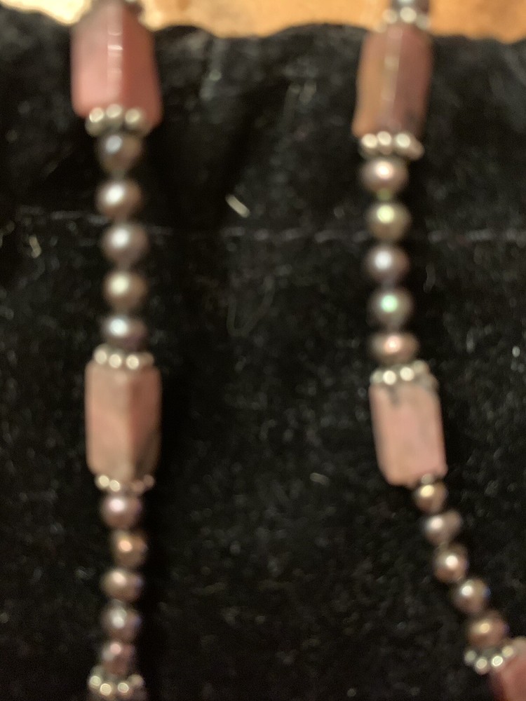Artisan Stone Pendant And Beaded Necklace