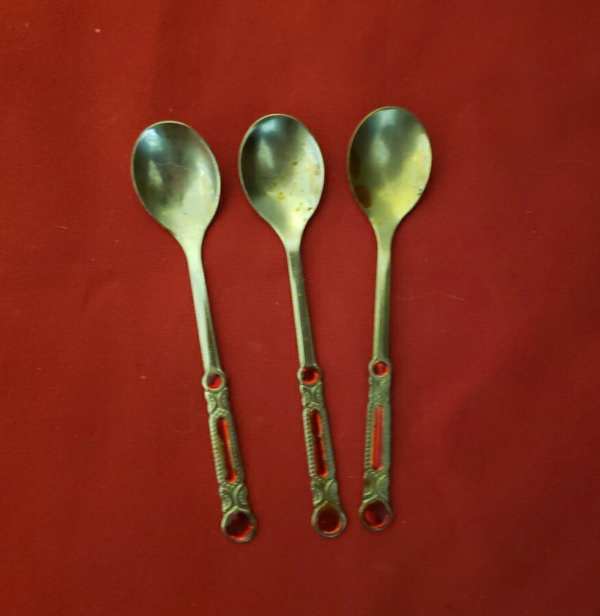 3 NICE RARE VINTAGE Turkish Spoon ,4.5 In Tall