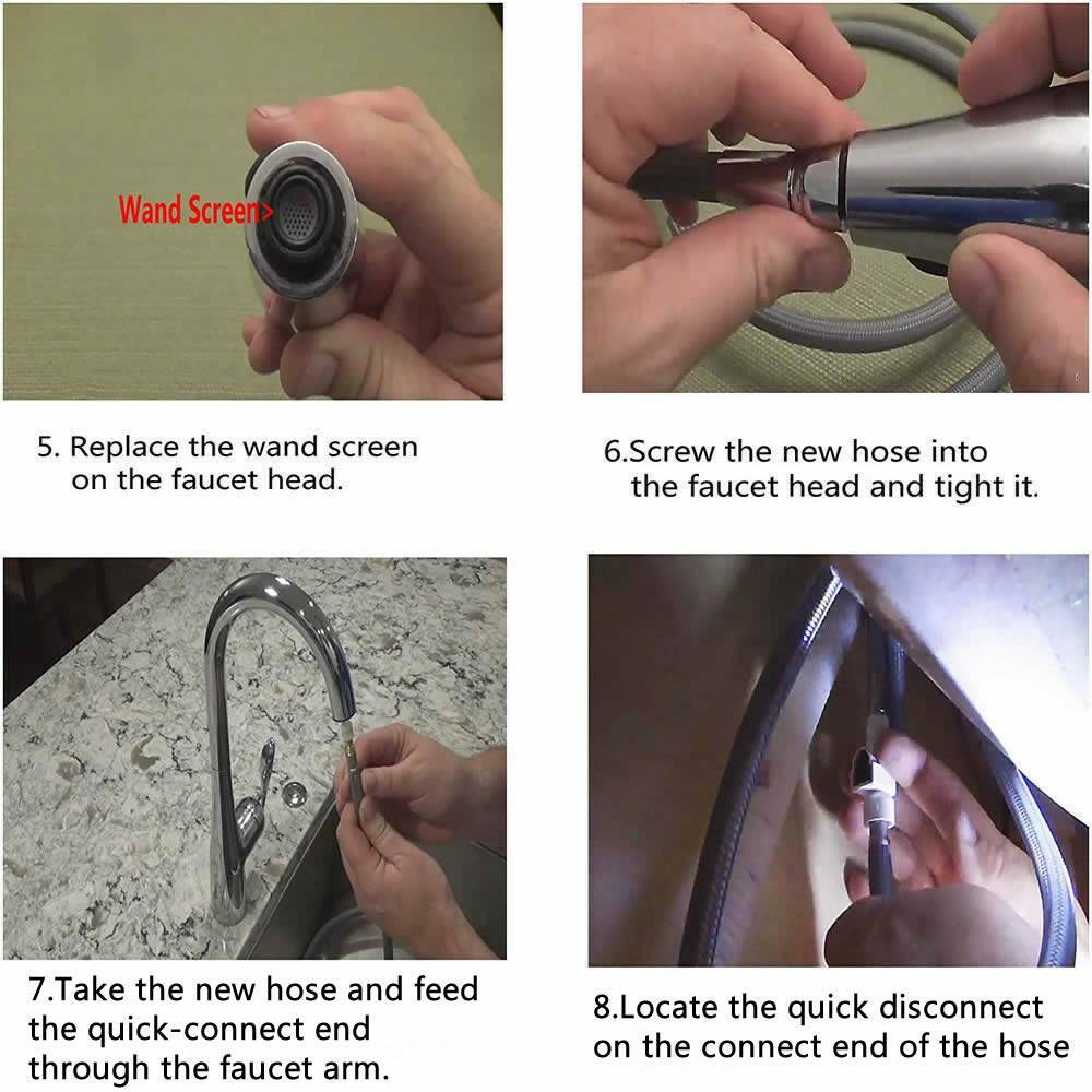 For 150259 Part | Pull Down Kitchen faucet replacement Hose(Chrome)