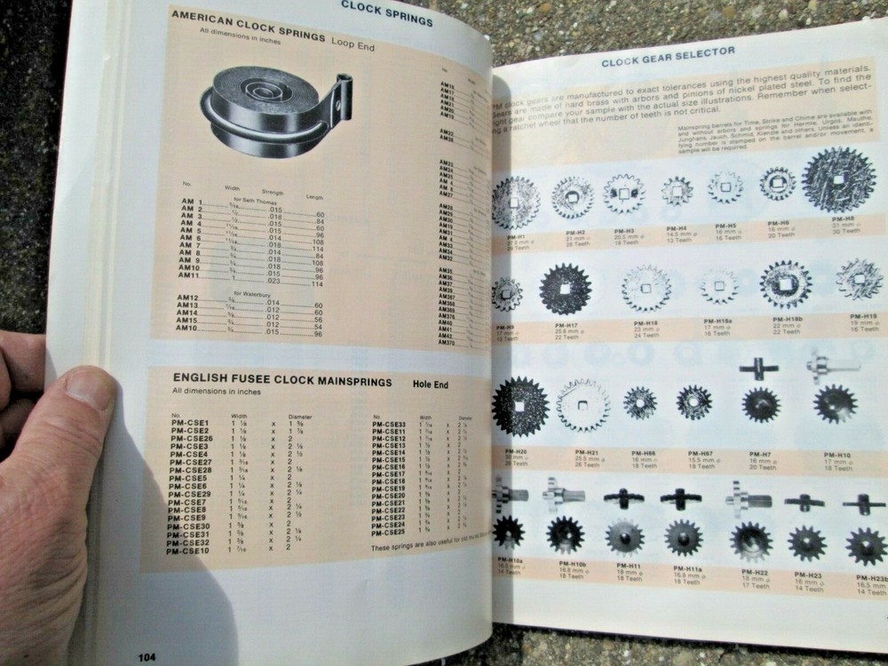 1977 BMS Materials Clock Movements & Parts Precision Tools Catalog 176