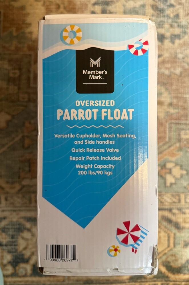 Member's Mark Oversized PARROT Pool Float, Mesh Seating, 56" Diameter