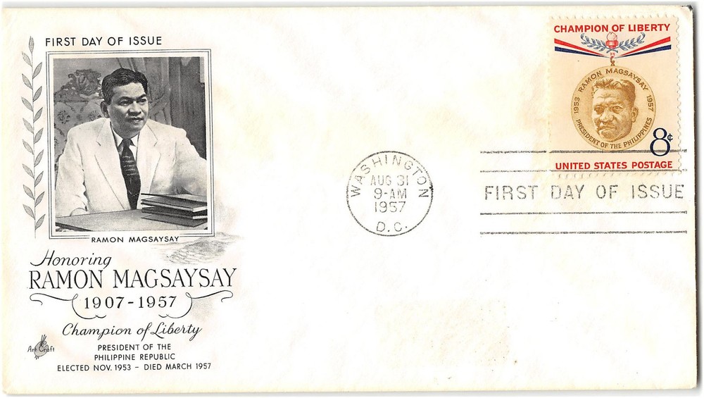 US #1096 First Day Cover (FDC), 1957