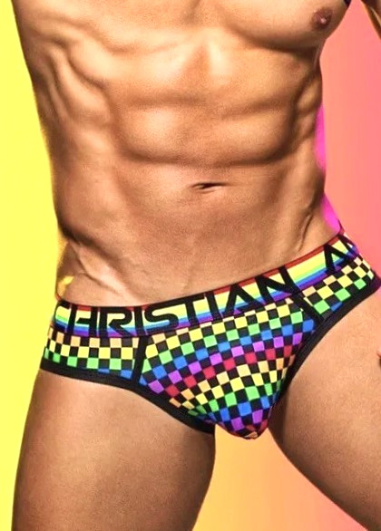Andrew Christian Pride Checker Brief - 91780 - Small, Medium & Large
