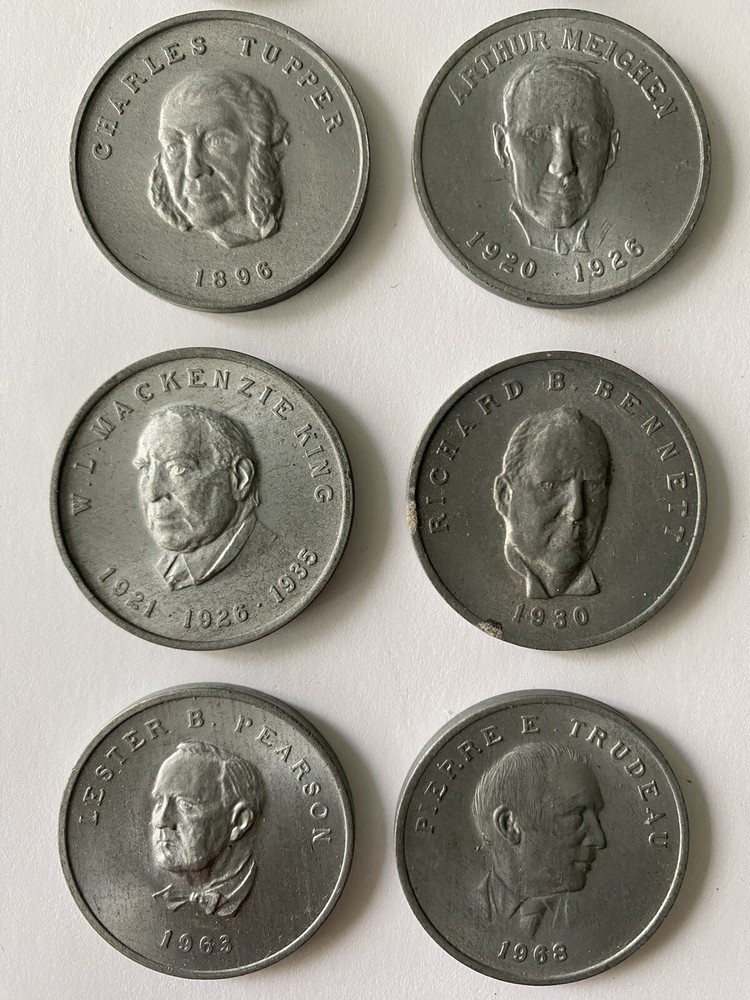 10 Commemorative Medallions Prime Ministers Canada