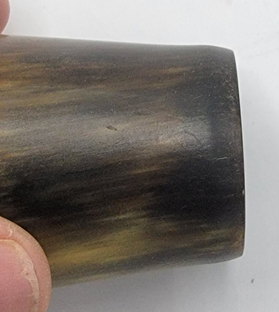 19th Century Cow Horn Cup With Glass Bottom