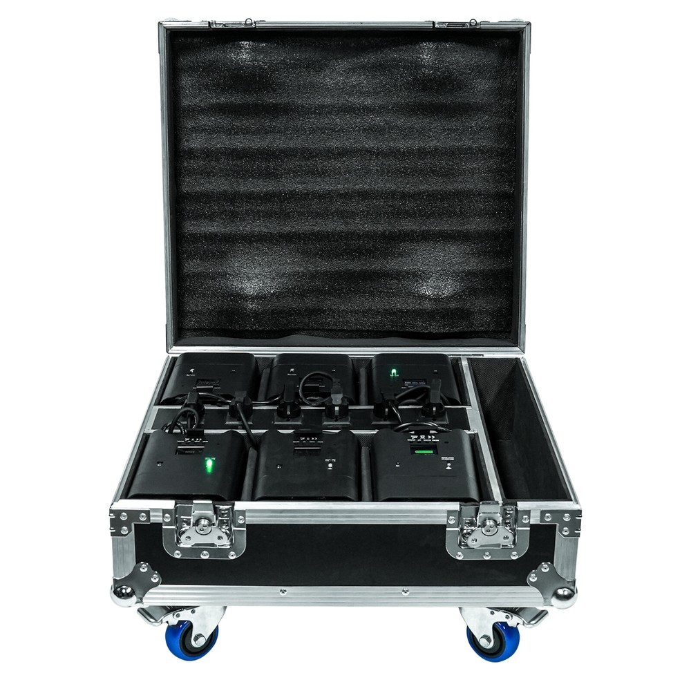 6pcs Par Light Rechargeable Flight Case Stage Light Flight Case with Wheels