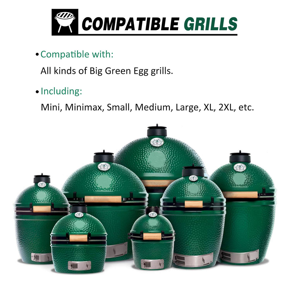 3.3" Upgraded Thermometer Replace for Big Green Egg Grills, Long Time Use