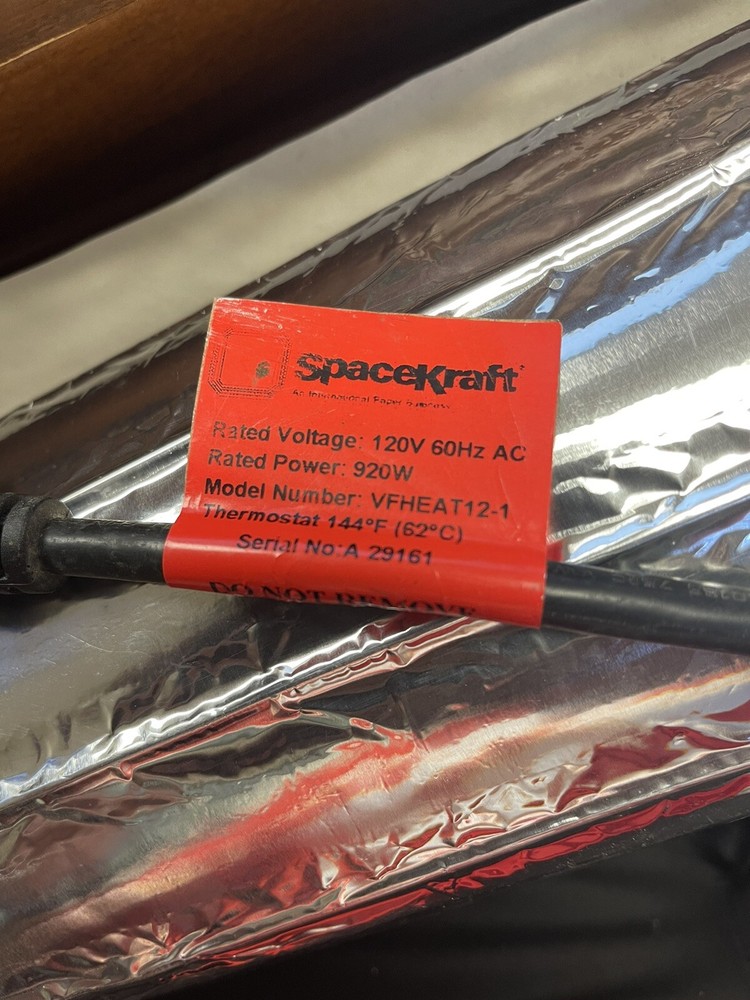 SPACEKRAFT HEATING VFHEAT12-1 PART ELECTRIC FOIL HEATER 120V, 60Hz, 920w 38"X34"