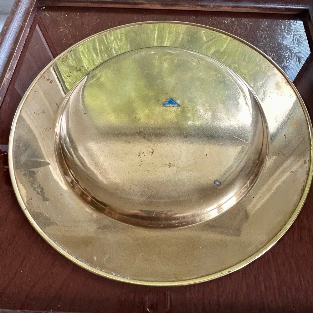Vintage Solid Brass Charger Plate Decorative serving plate Home Accent