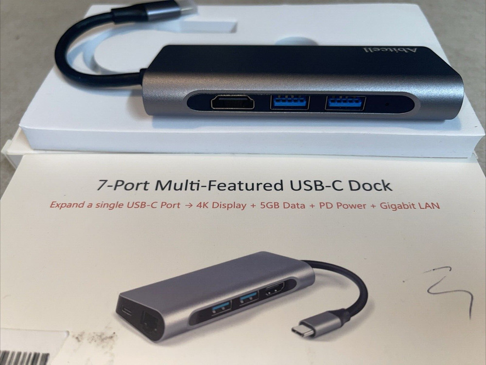 Abitcell 7-Port Multi-Featured USB-C Dock