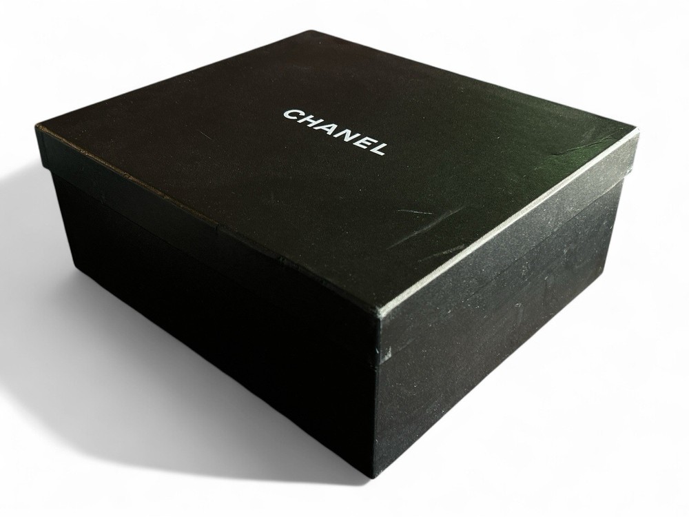 Authentic Black Chanel Shoe Box Empty Storage Medium 13 X 11.5 X 5”