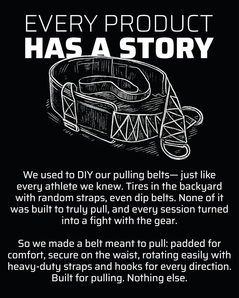 Sled Pulling Belt Adjustable Closure 2 Straps & 4 Hooks Multidirectional