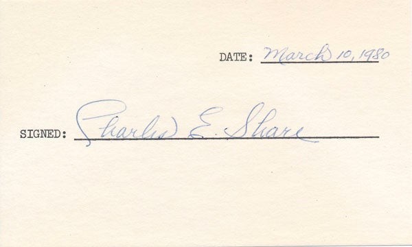 Charles E SHARE / Signature Signed