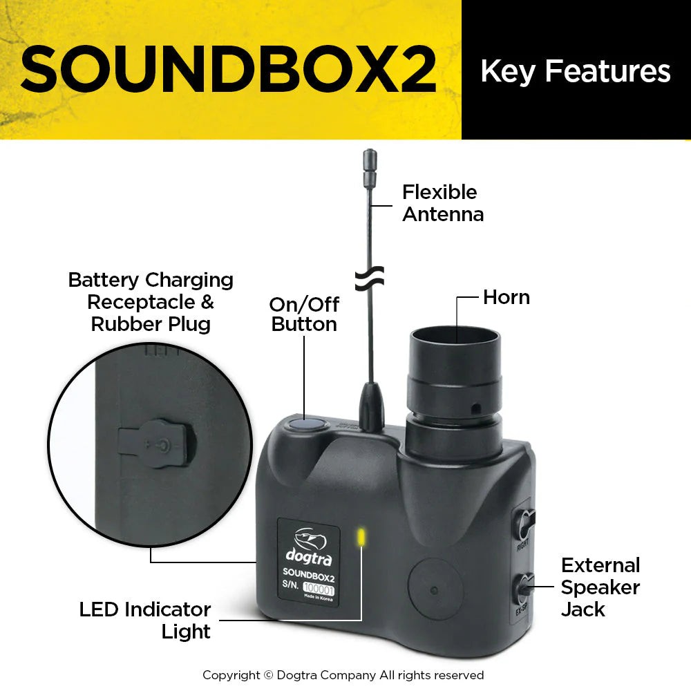 Dogtra Sound Box for Remote Trainers Version 2 Black