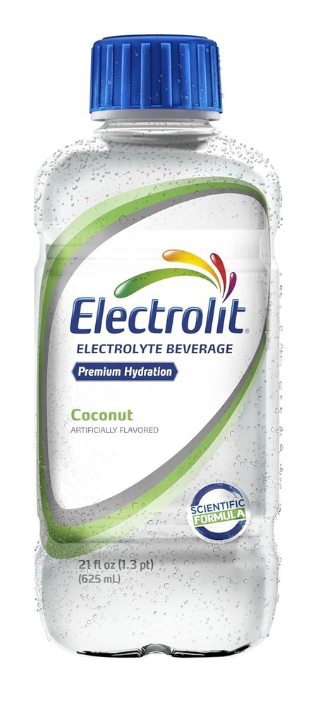 12-Pack Coconut Electrolyte Beverage - Hydration Formula, 21 Fl Oz Each