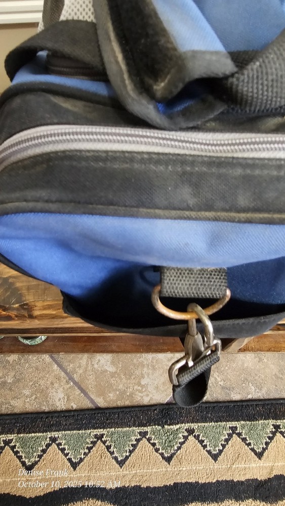 Ebonite Blue/Black Canvas Bowling Bag.