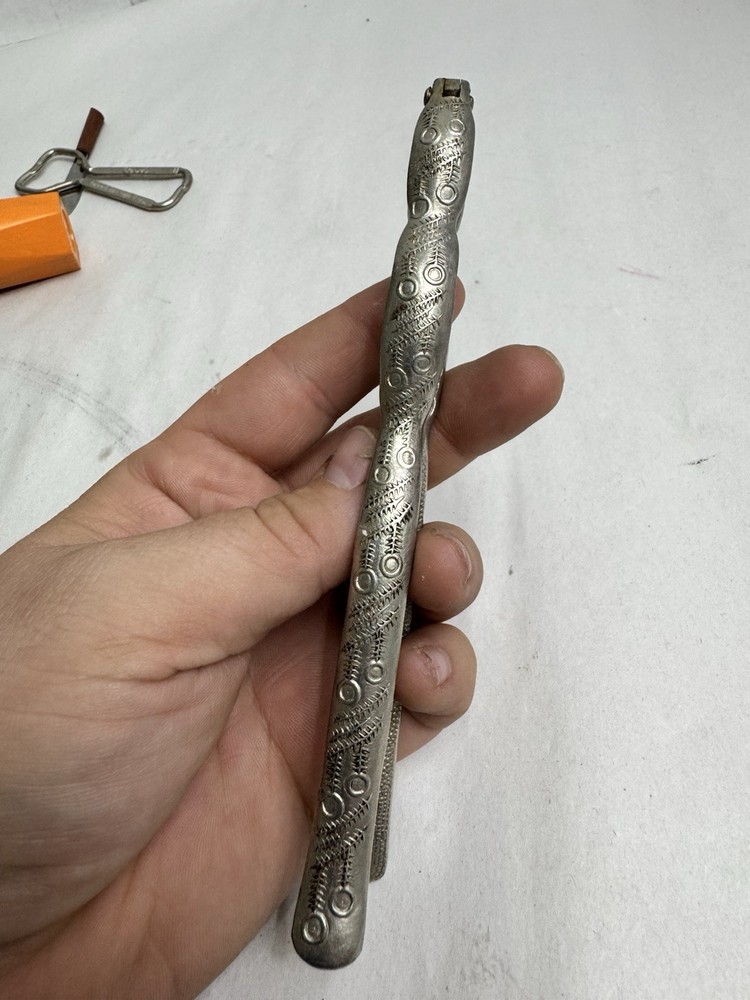 vintage Metal Handheld Nutcracker Decorative Patterned Handle