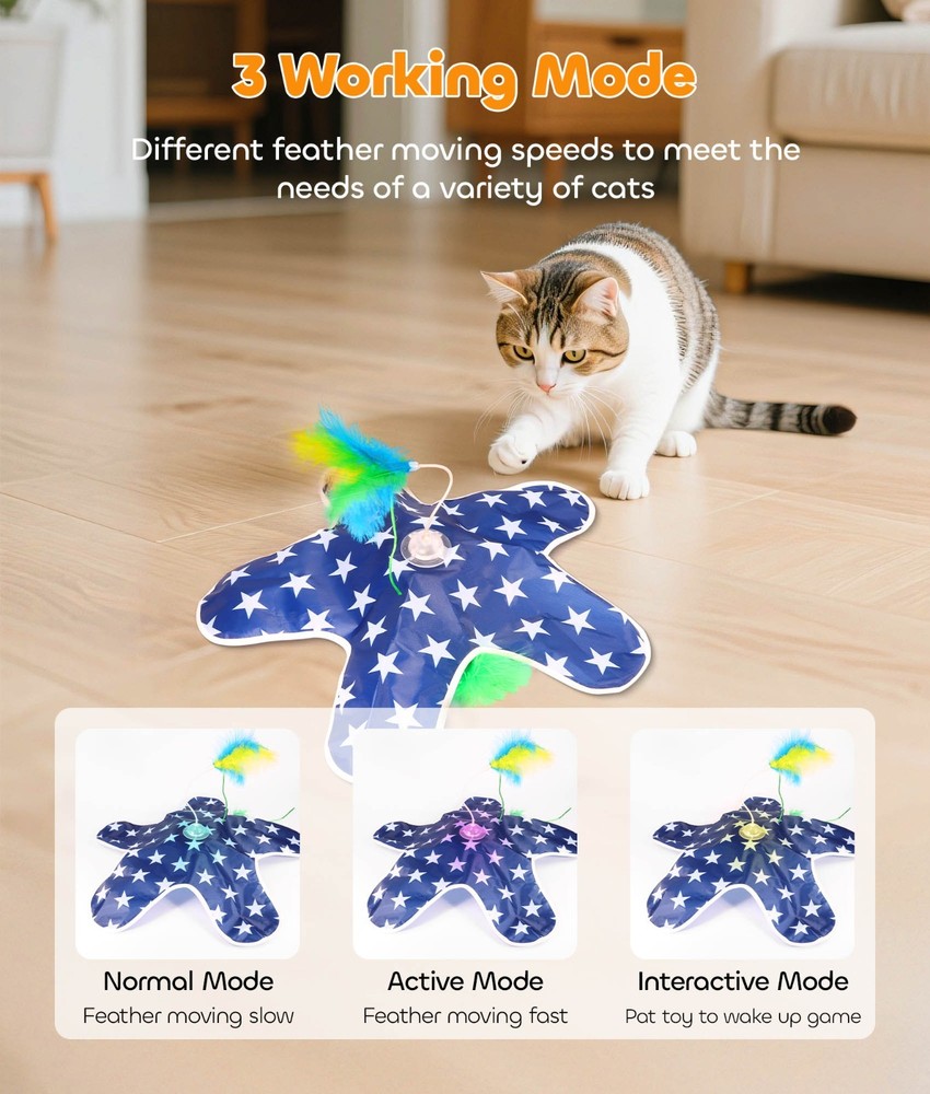 Interactive Cat Toys – Indoor Feather Hide & Seek Rolling Design for Cats