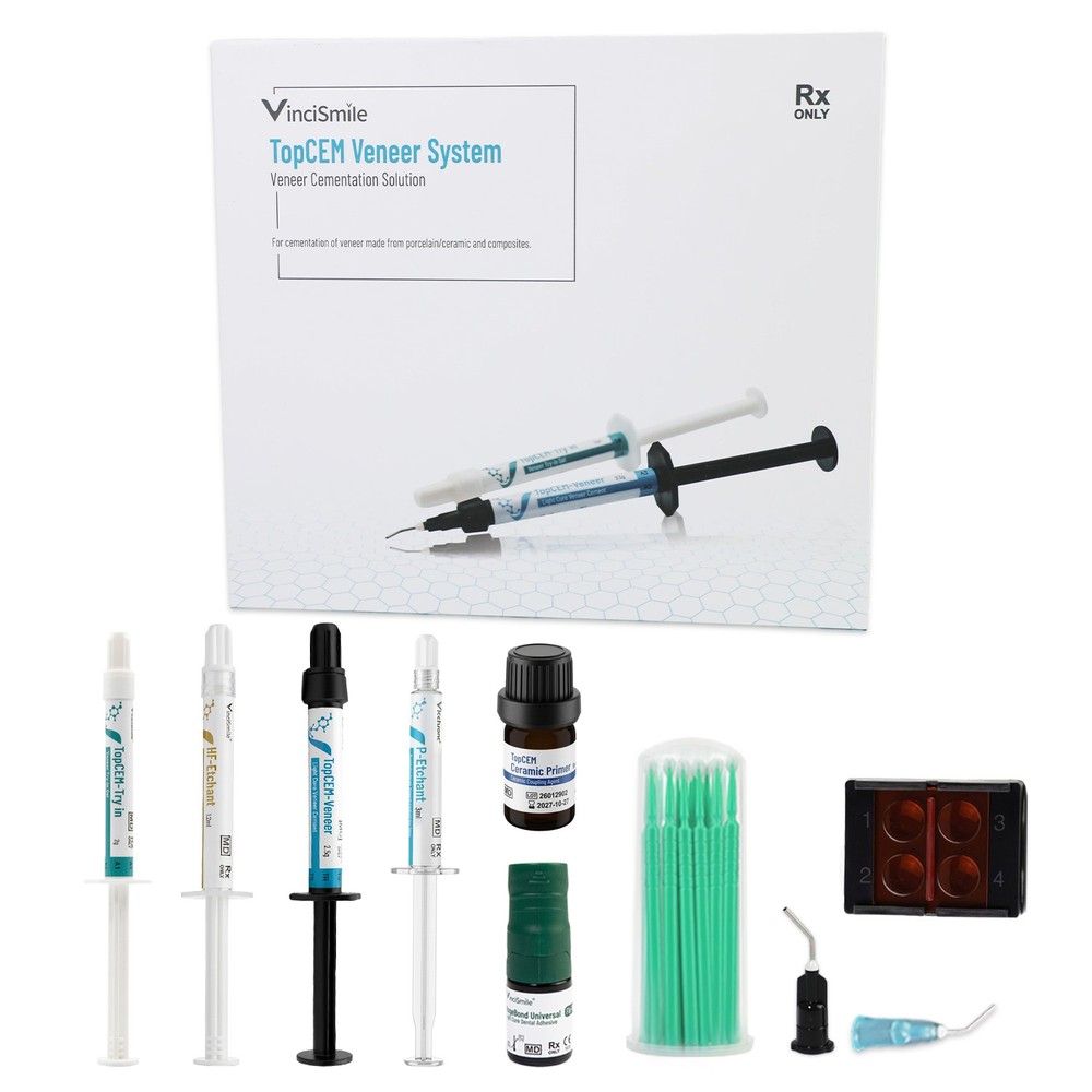 HUGE TOPCEM Veneer System 5pc Cement 5pc Try-in Gel Cementation Restorations Kit