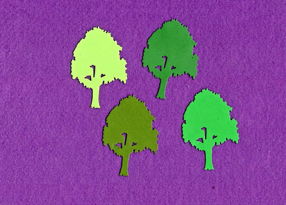 TREE # 5 die cuts scrapbook cards