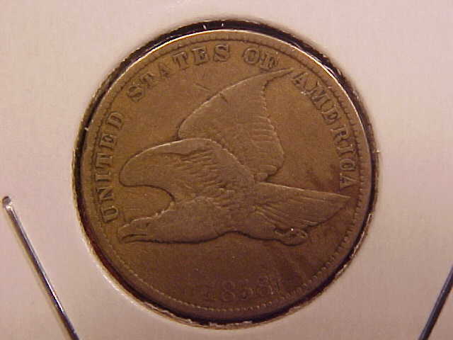 1858 FLYING EAGLE CENT - SMALL LETTERS - VF+ - SEE PICS! - (X2314)