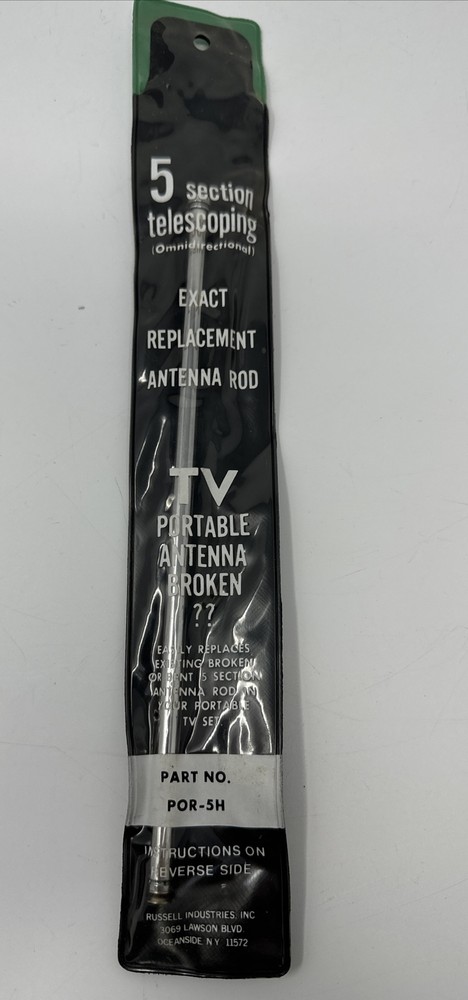 Replacement Antenna Rod Assembly 5 Section Telescoping TV Omnidirectional