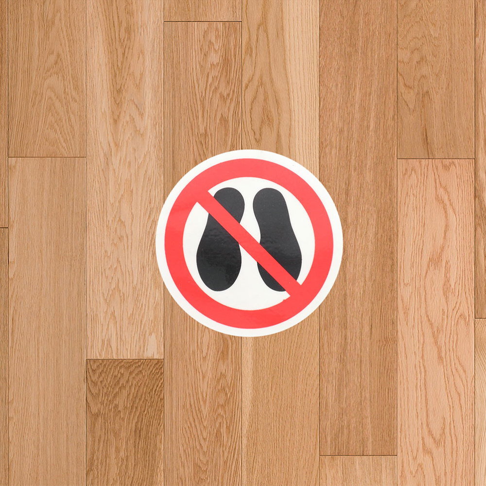 3 Pcs Caution Decal Do Not Step Stickers Safety Warning Round
