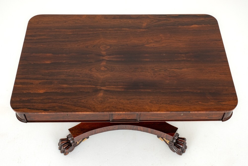 Regency Library Table Desk Period Antique