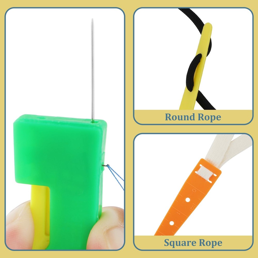 Drawstring Threader Tool Set, Stainless Steel Sewing Loop Turner Hooks with