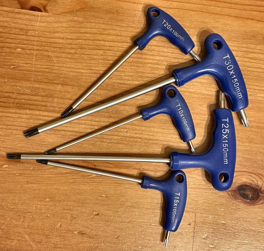 Torx Keys With Imp. + Short Side Hole x 5