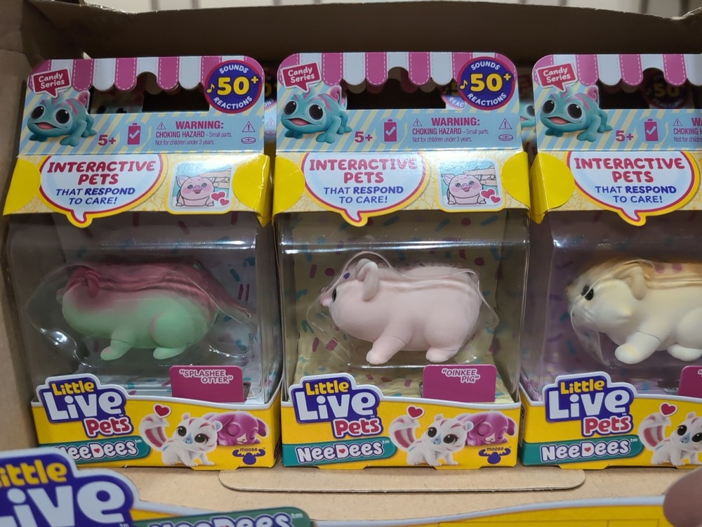 9 Pack Little Live Pets NeeDees Candy Series Interactive Toy Store Display Case