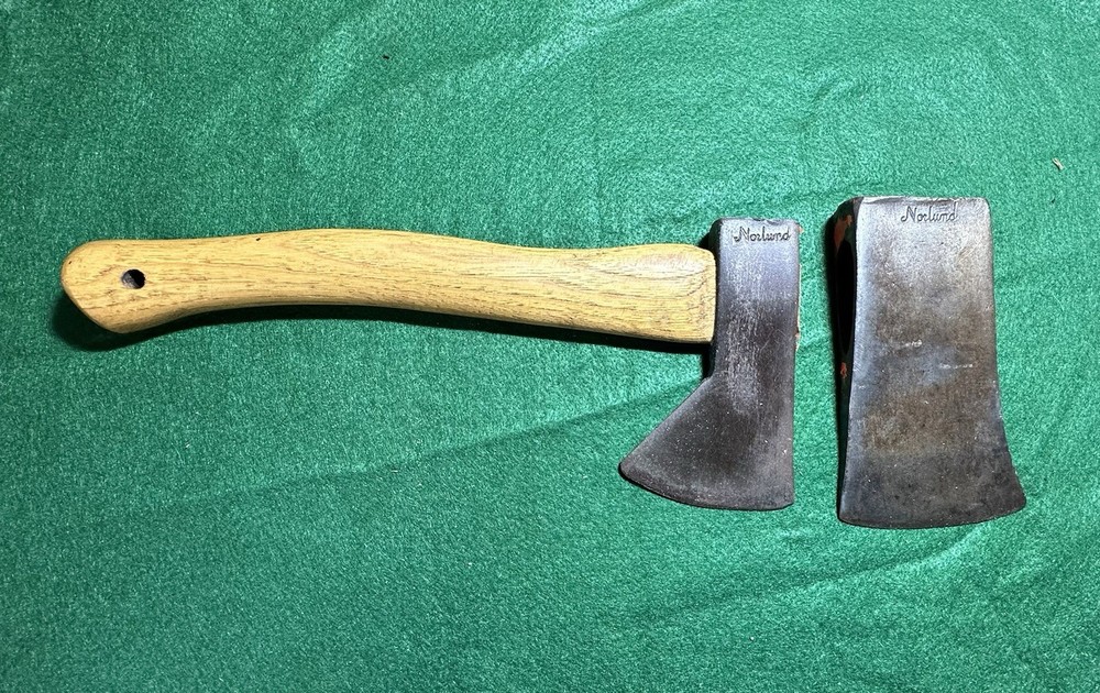 2 Vintage Norlund  Single Bit Hatchets: