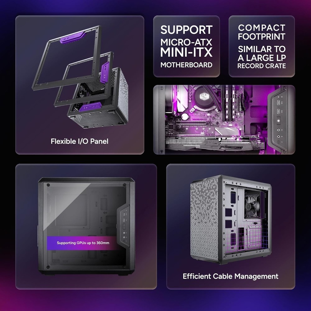 Sleek MasterBox Q300L Micro-ATX Case - Built for Performance & Versatile Setup