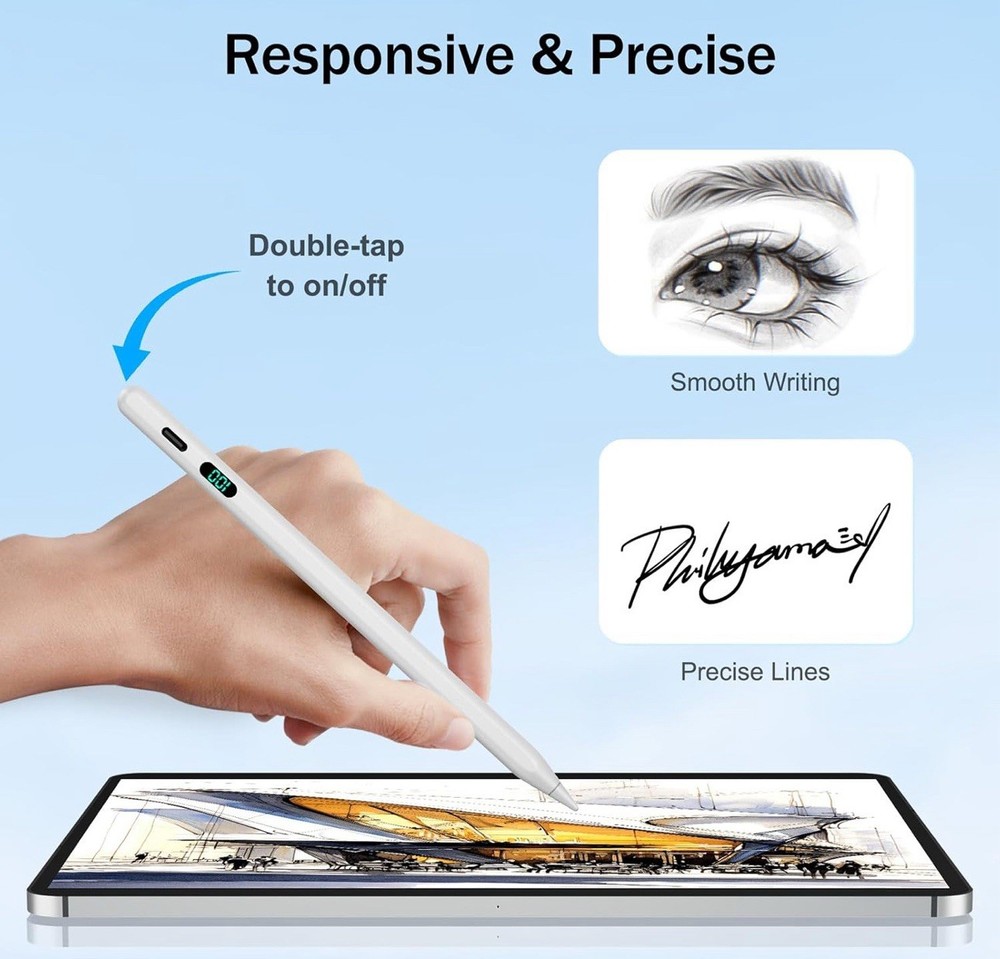 Stylus Pen Digital Display 1.2mm Tip for iPad Pro & Touch Screen Tablets