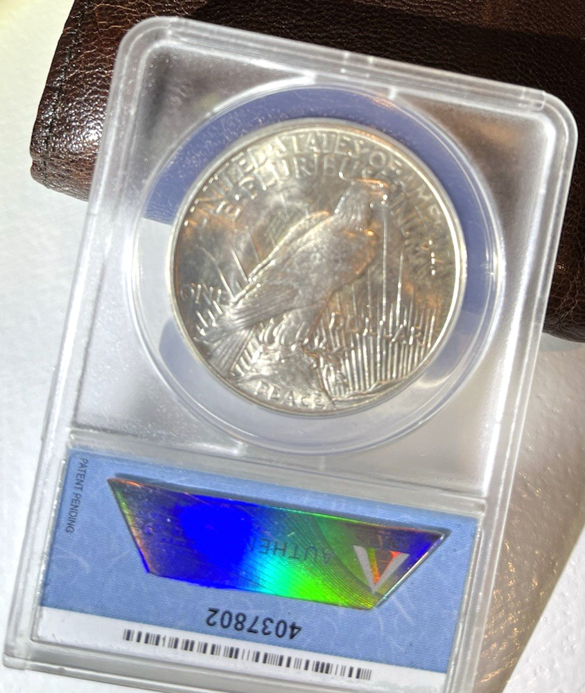 1921 Peace Silver Dollar ANACS MS63 BLAZER