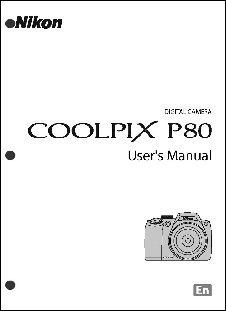 Nikon CoolPix P80  Digital Camera User Guide Instruction  Manual