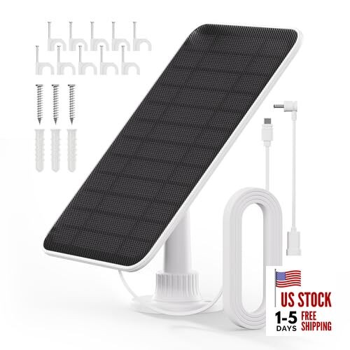 Solar Panel for Ring Camera, 4W Solar Panel Charger Compatible with Ring 1 Pack