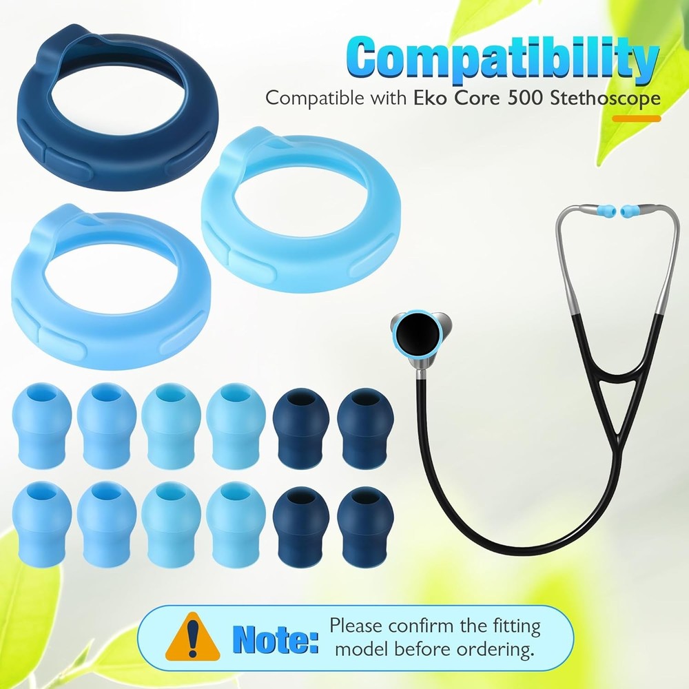 3 Silicone Protective Cover & 12 Ear Tips Replacement Accessories Compatible wit