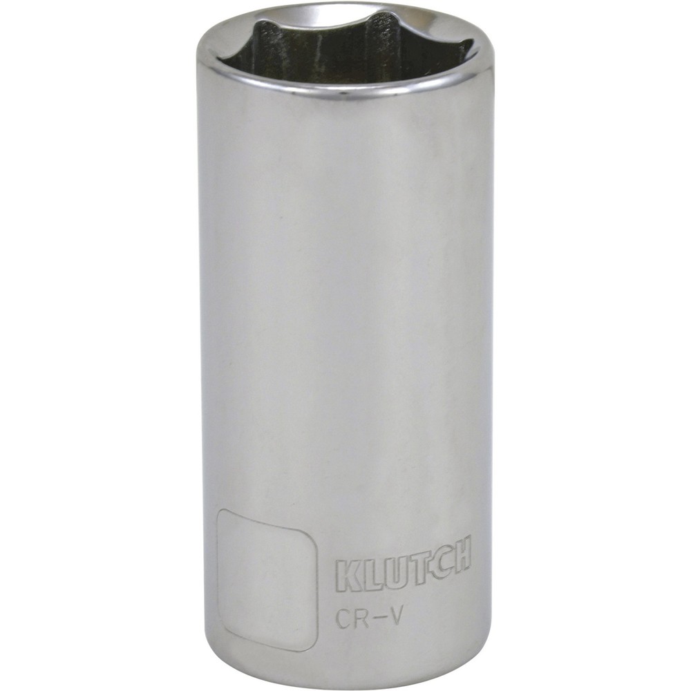 Klutch Deep Socket, Metric, 32mm, 1/2in.-Drive, 6-Pt.