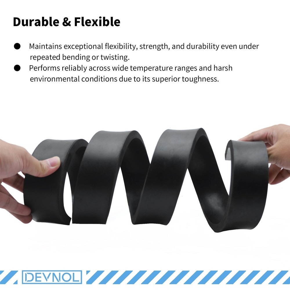5FT 1/4x2 Inch Solid Neoprene Rubber Weather Stripping Sealing Strip