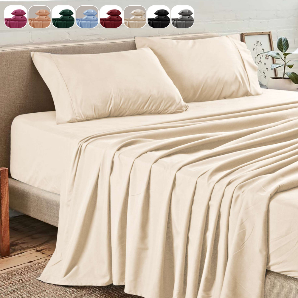 Luxury Sheet Sets Deep Pocket Hotel Quality Bed Sheet Set Soft Durable Bedding