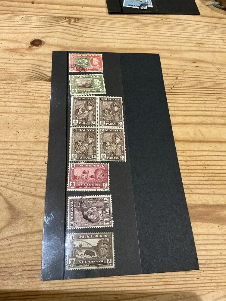 9 Malaya Stamps Parang , Selangor