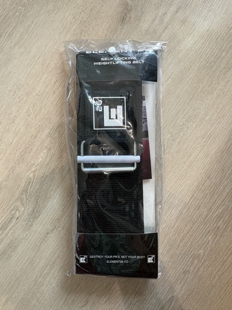 NEW Element 26 Self-Locking Weight Lifting Belt, Black, Size Medium