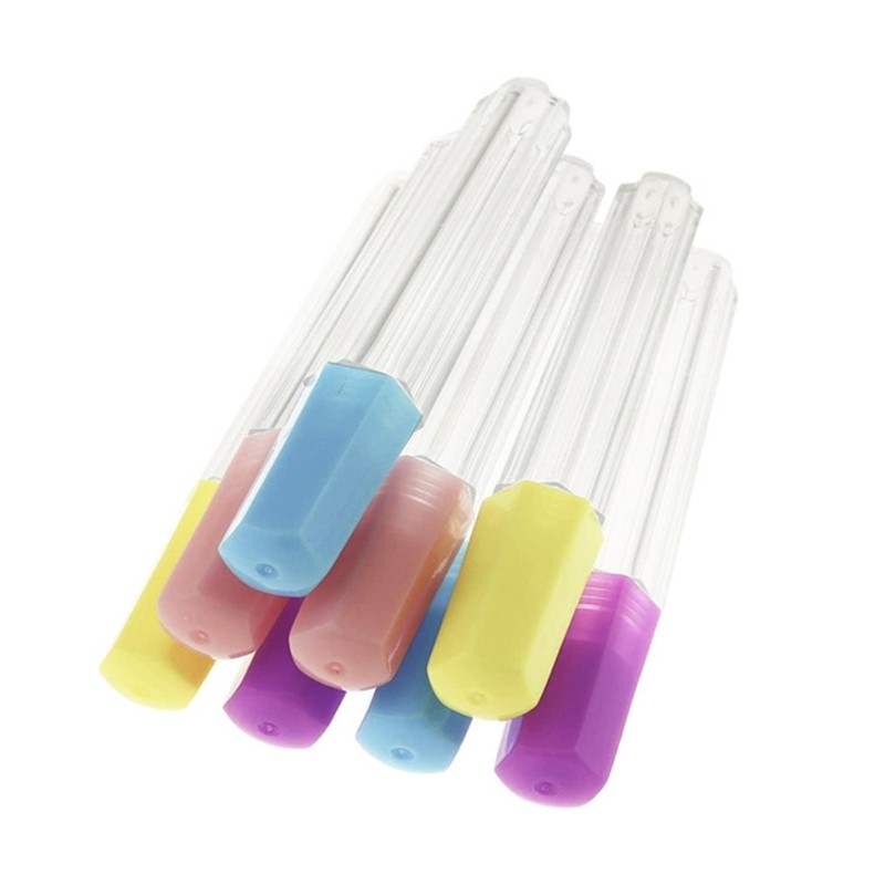 4 Pcs Clear Sewing Needle Storage Tube Plastic Pin Bottle Beads Button Container