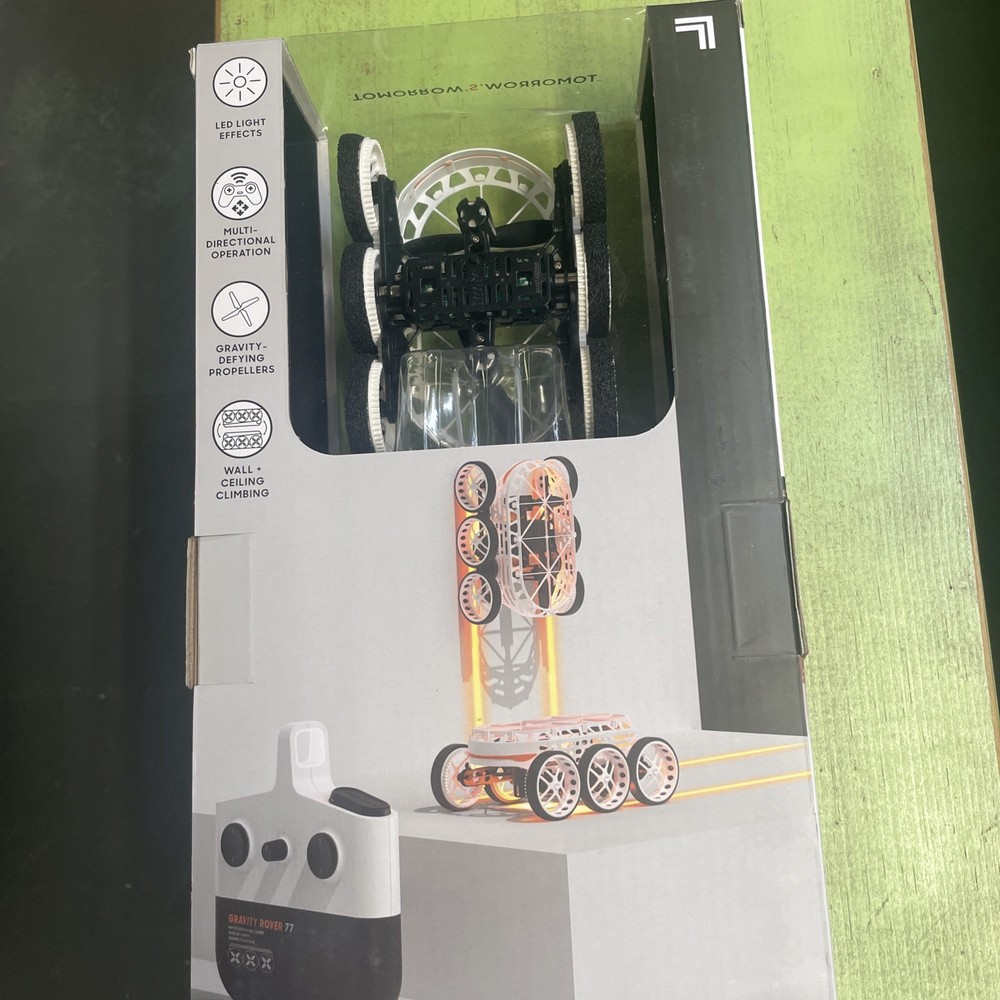 Sharper Image Gravity Rover Remote Control Wall Ceiling Crawler New In Box 2020
