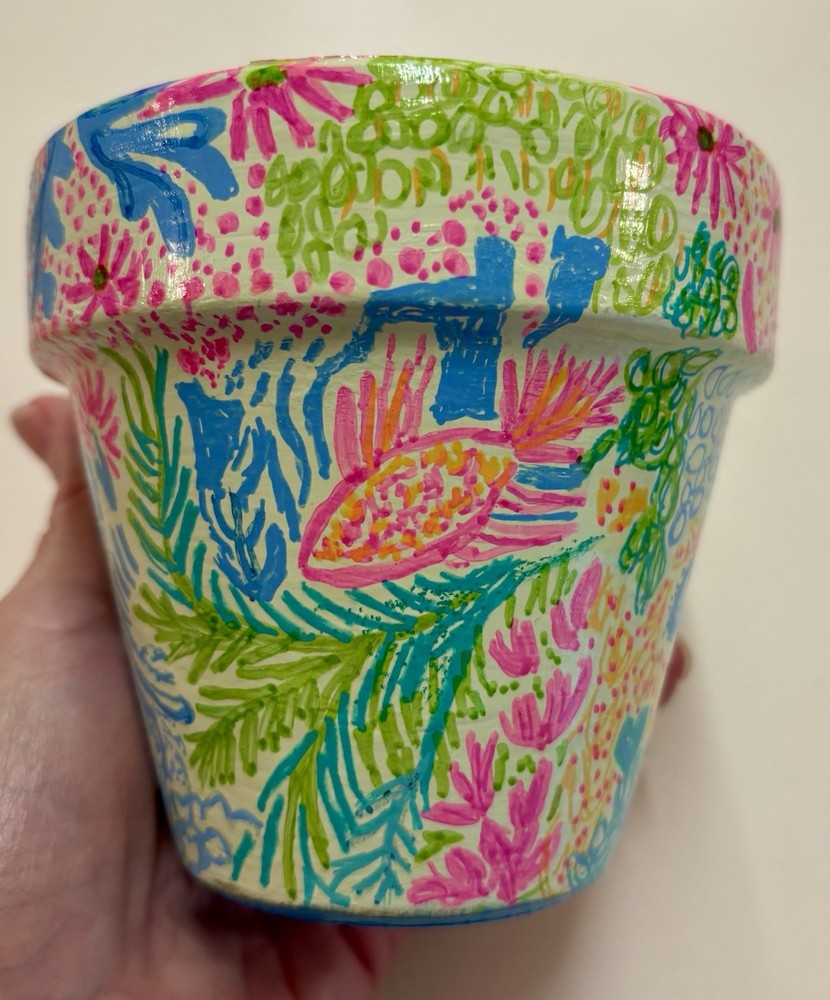 Hand Painted Flower Pot