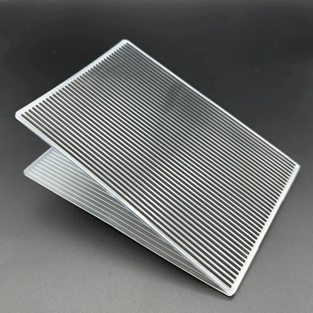 3D Plastic Embossing Folder Template Vertical Stripes Texture A6 Size for Card M