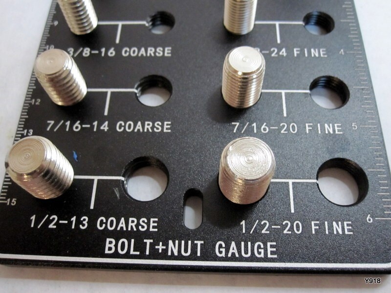 Nut and Bolt Thread Checker 14 Standard Size Thread Identifier Gauge