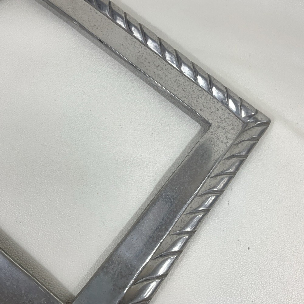 Aluminum Solid Photo Frame Handmade Unknown Signed 15 X 12.5 “ As-is